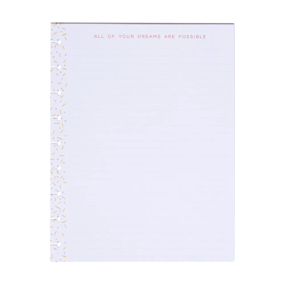 Bug Robbins x Happy Planner Blooming With Pride - Dotted Lined Classic Filler Paper - 40 Sheets