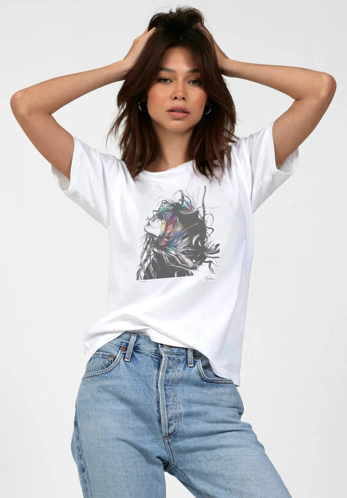 CPress Studio Tantrum Short Sleeve Tee in Worn White