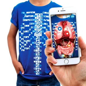 Curiscope Virtuali-Tee Augmented Reality T-Shirt for Anatomy - Small 