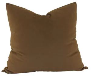 Cushion Velvet Feather Filled Caramel