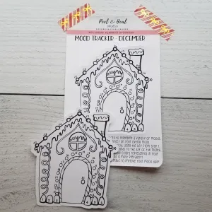 December Monthly Mood Tracker - Gingerbread House