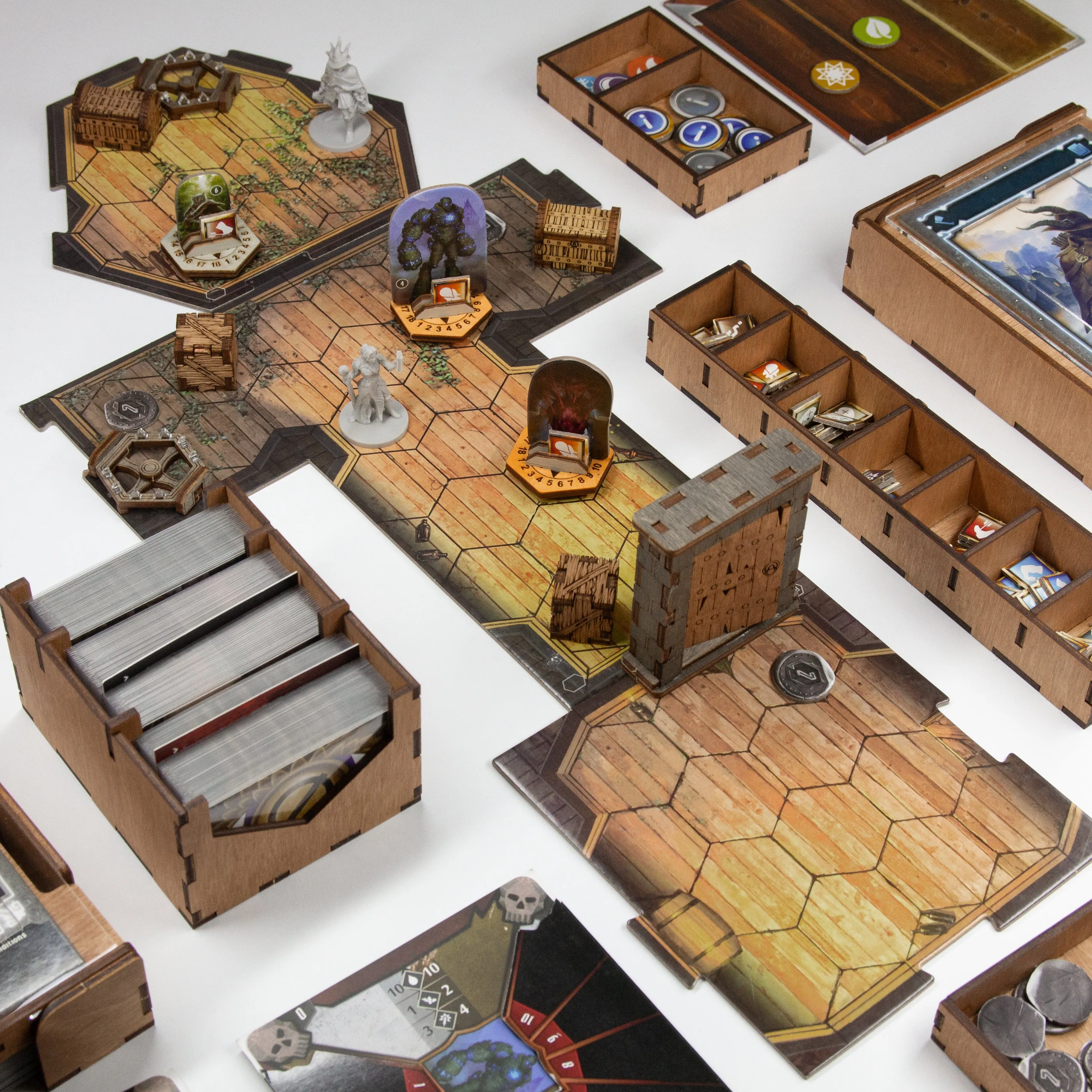 Frosthaven Monster Stands Made of Wood - Monster Live Counter Compatible with Frosthaven and  Gloomhaven Board Game