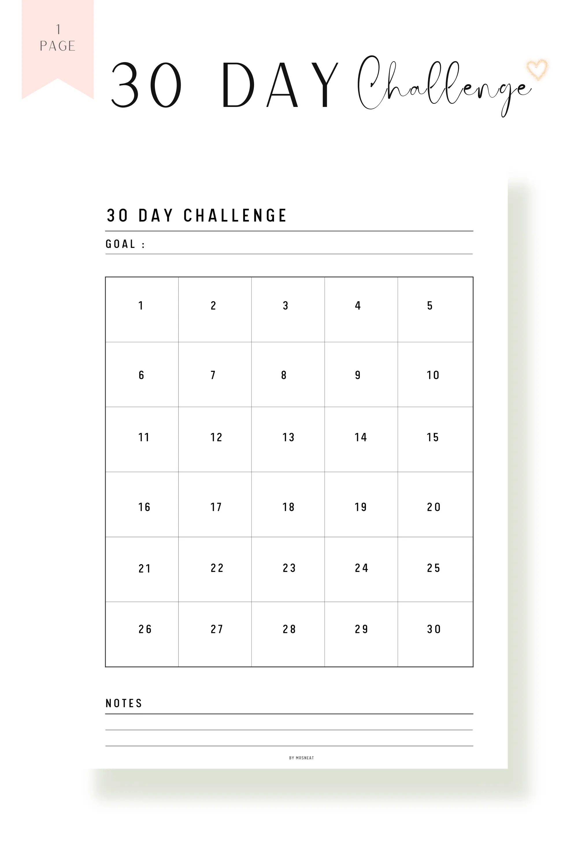 Habit Challenge Printable Bundle - M188