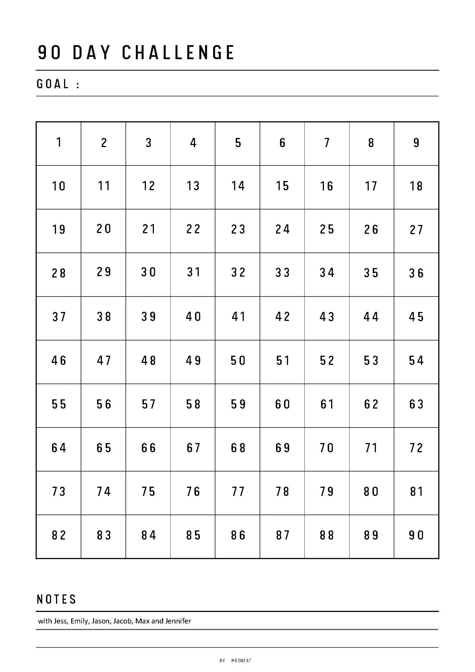 Habit Challenge Printable Bundle - M188