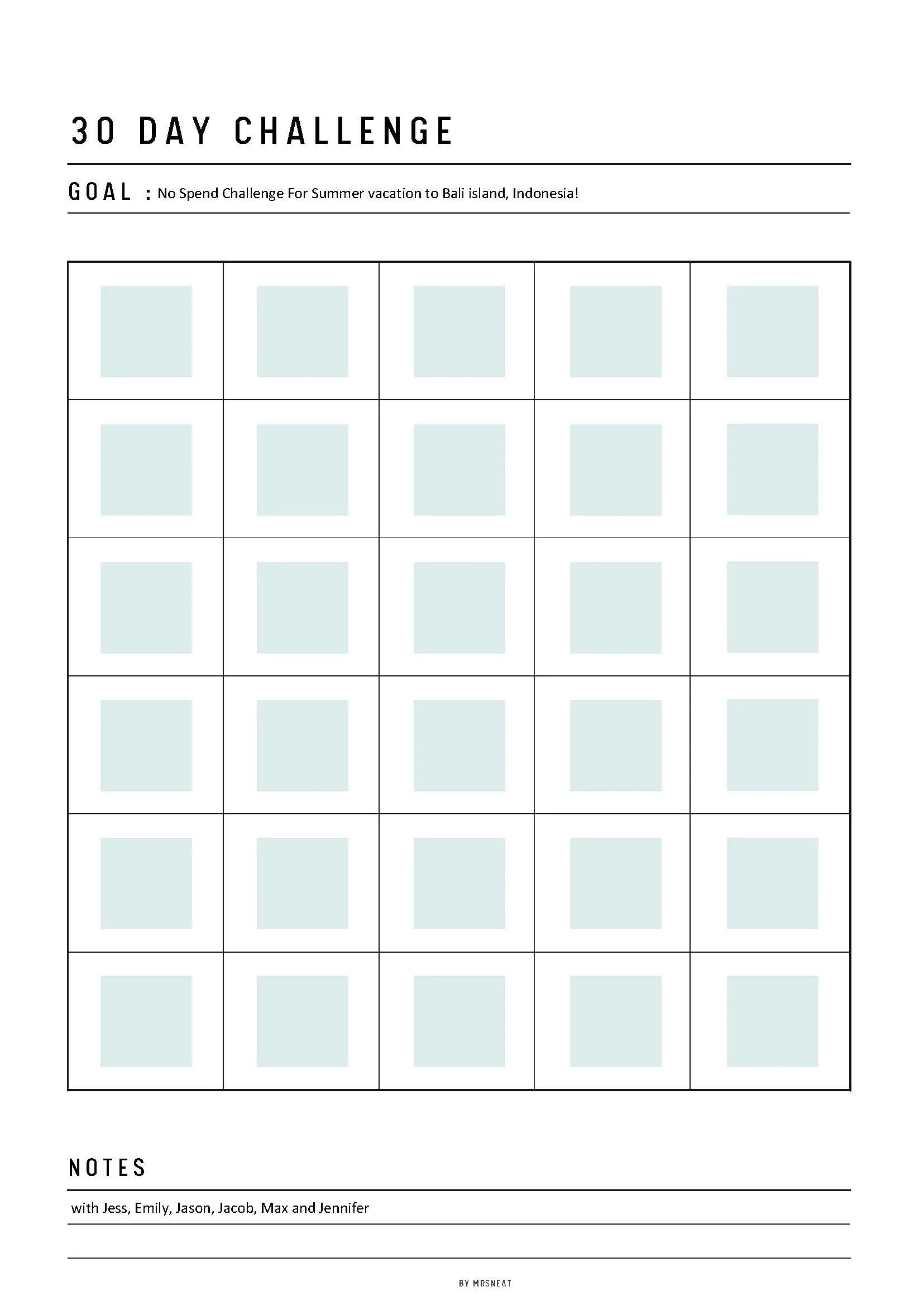 Habit Challenge Printable Bundle - M188