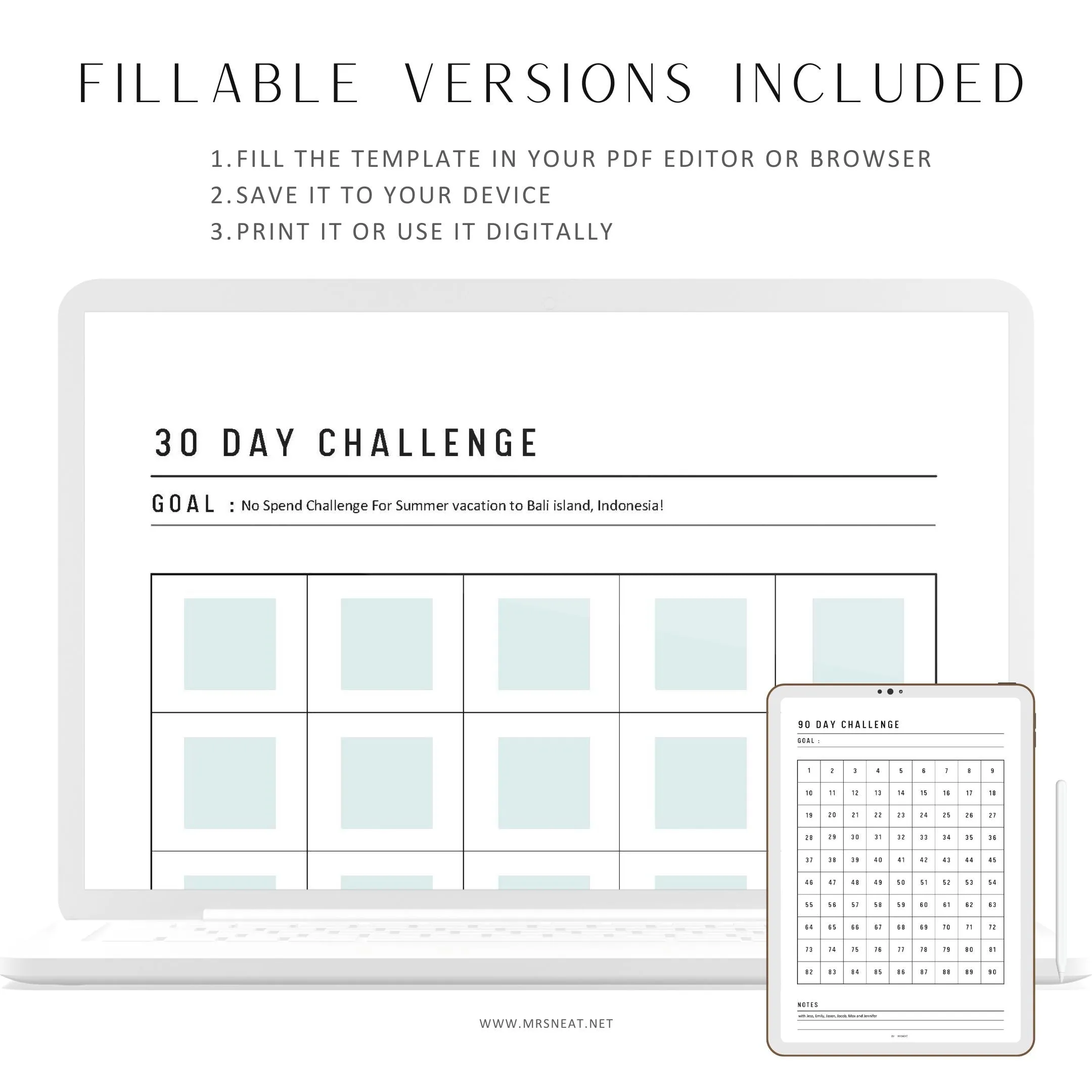 Habit Challenge Printable Bundle - M188