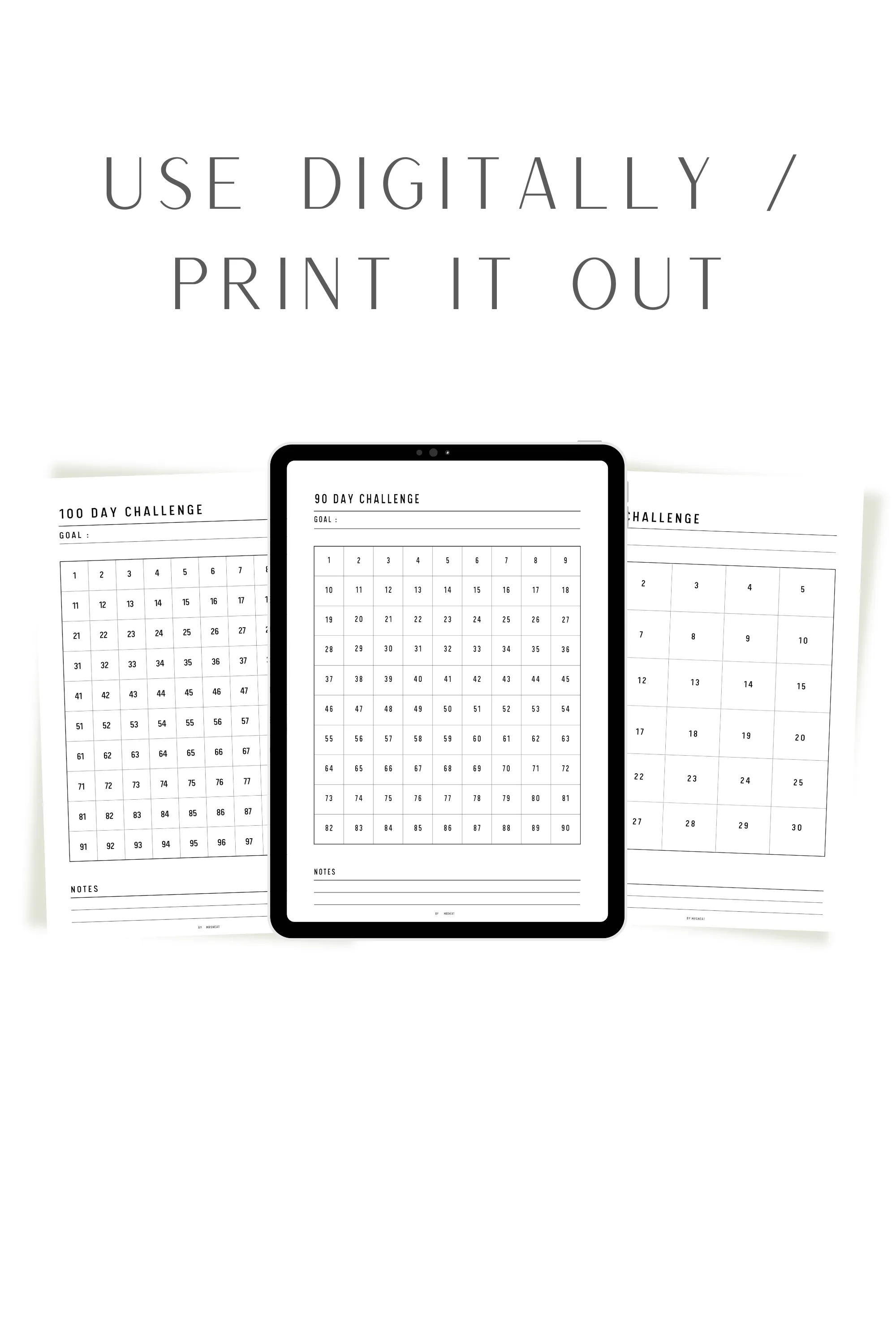 Habit Challenge Printable Bundle - M188
