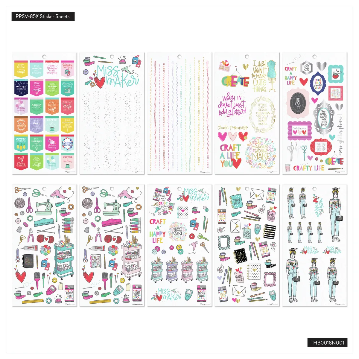 Happy Planner Girl Miss Maker - Value Pack Stickers