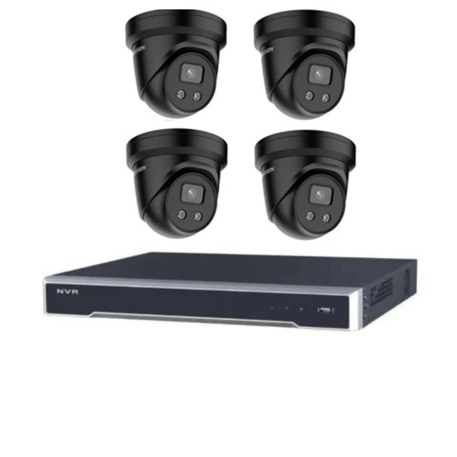 Hikvision CCTV Kit, AcuSense, 4 x 8MP Turret, 4CH NVR with 4TB HDD