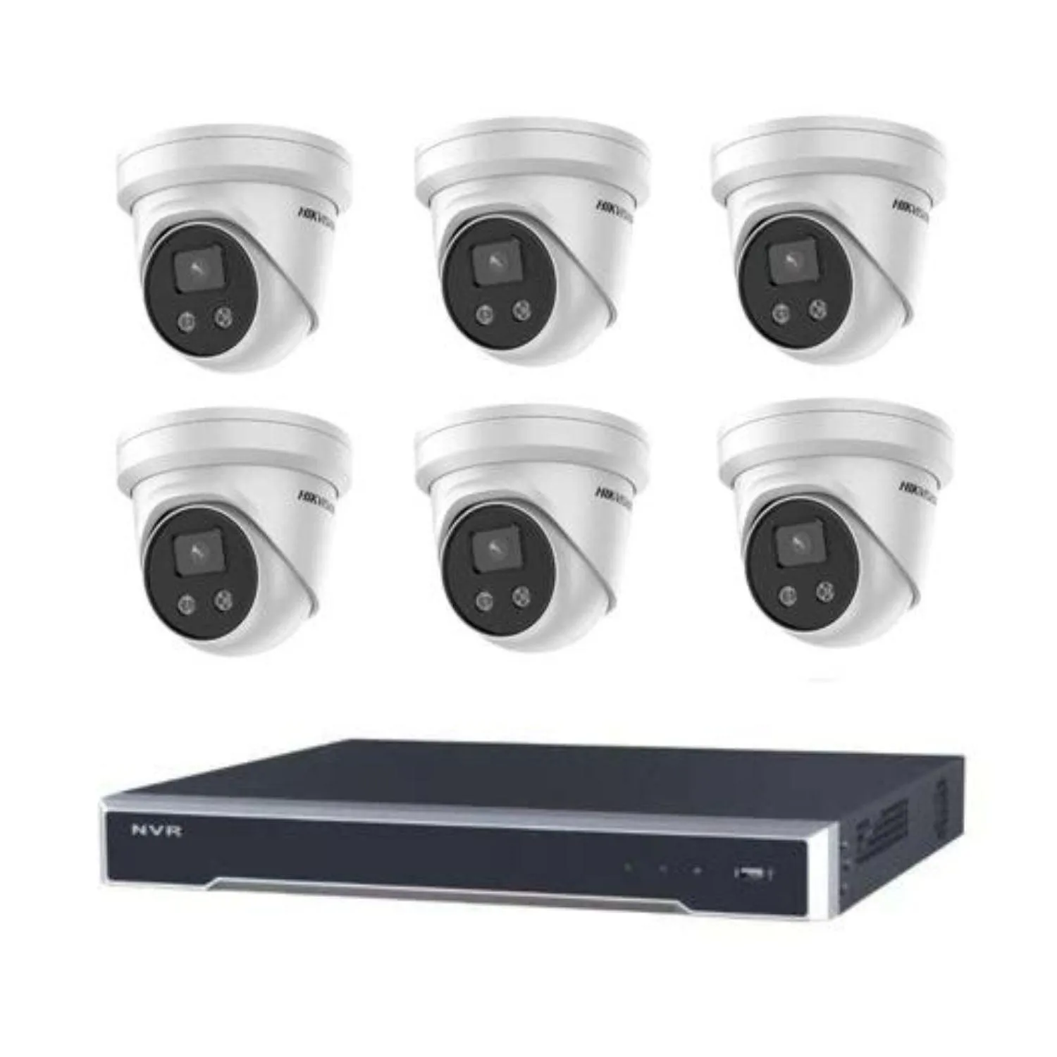 Hikvision CCTV Kit, AcuSense, 6 x 6MP Turret, 8CH NVR with 4TB HDD