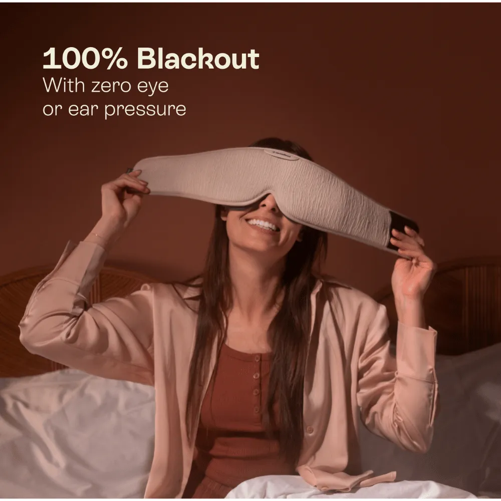 Hoomband Ultimate - Bluetooth Sleep Headphones   100% Blackout Mask