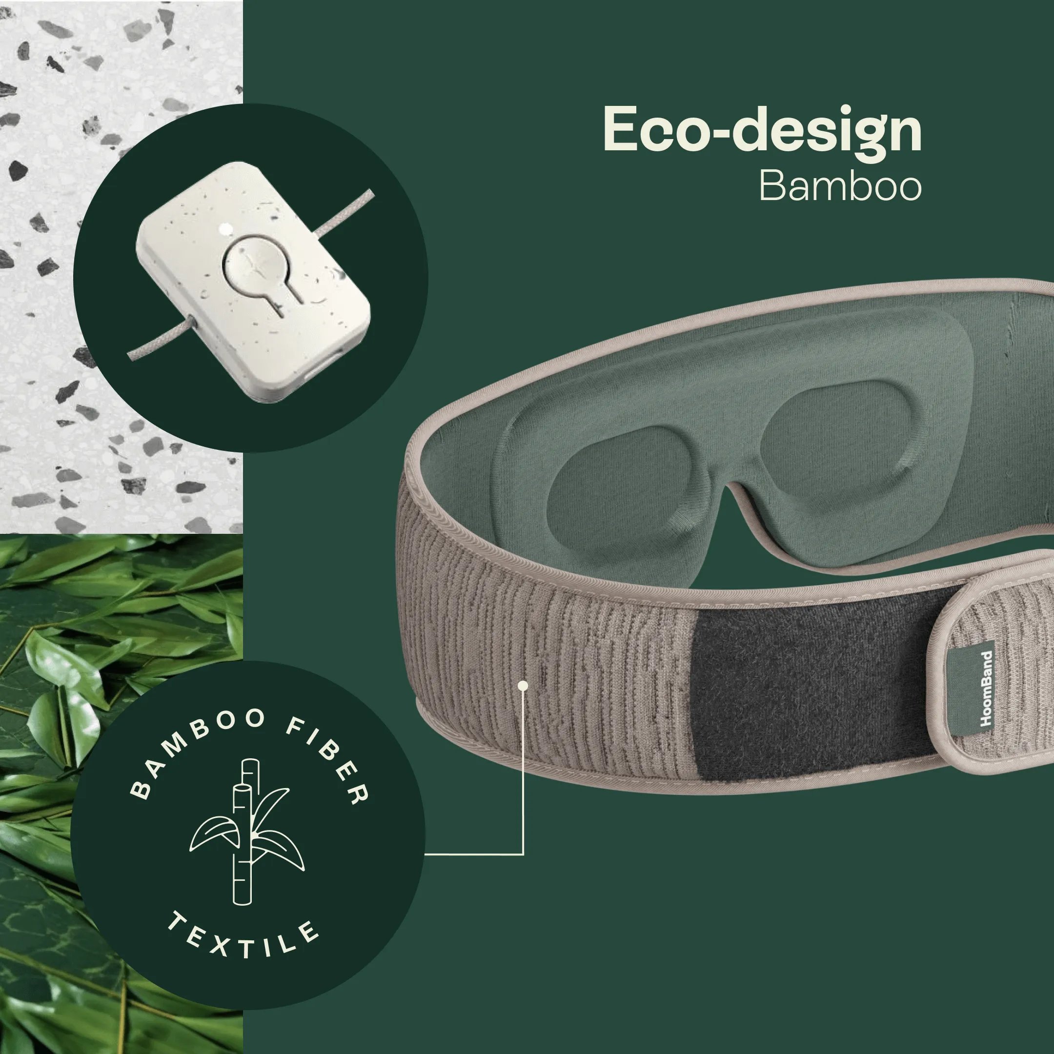 Hoomband Ultimate - Bluetooth Sleep Headphones   100% Blackout Mask