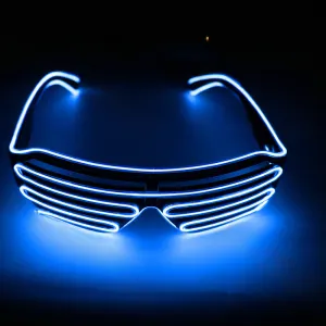 Led glasses blinds luminous glasses fluorescent dance performance props dance party nightclub tiktok cheer props