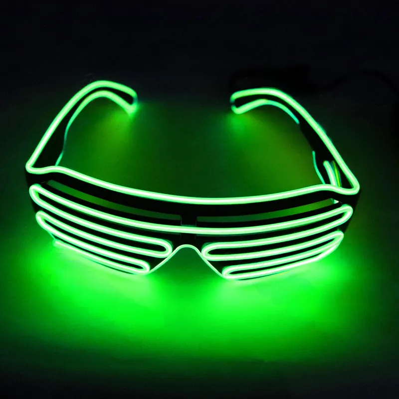Led glasses blinds luminous glasses fluorescent dance performance props dance party nightclub tiktok cheer props