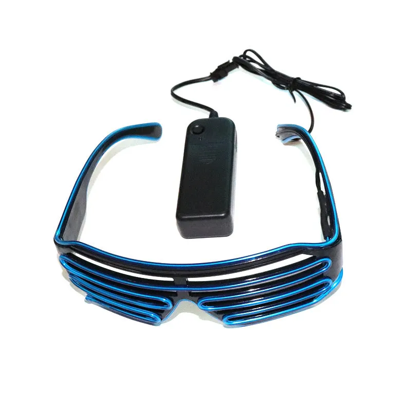 Led glasses blinds luminous glasses fluorescent dance performance props dance party nightclub tiktok cheer props
