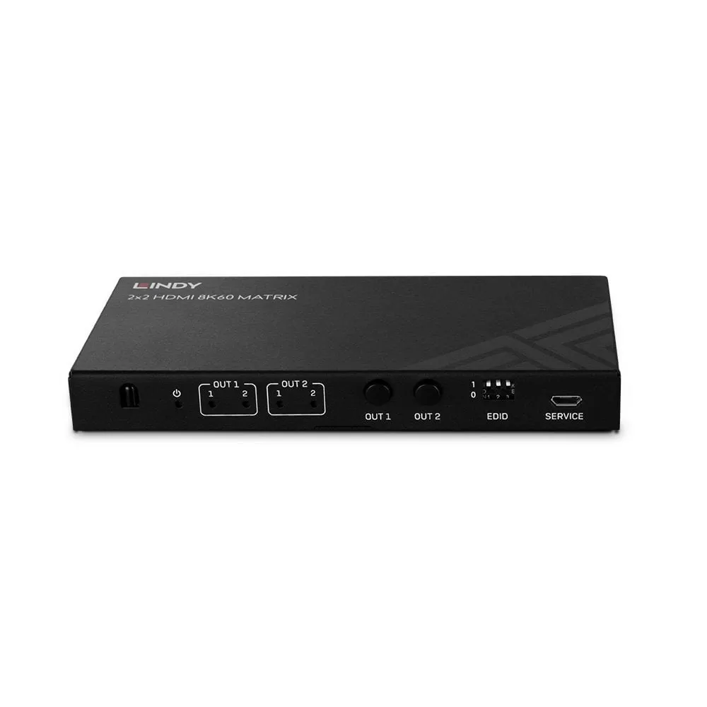 Lindy - Video/Audio Switch - 2X2, 8K60, Matrix - 2 Ports