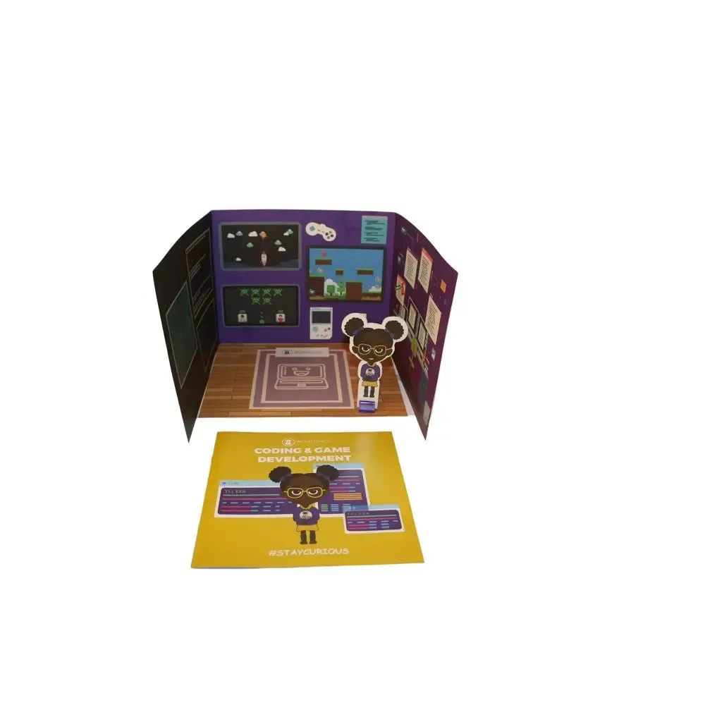 Open Box - Brown Toy Box Maya Coding App STEAM Kit Hands-On Binary Code Beads String