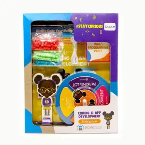 Open Box - Brown Toy Box Maya Coding App STEAM Kit Hands-On Binary Code Beads String