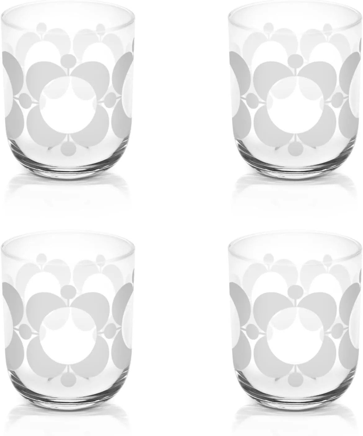 Orla Kiely Atomic Flower Set of 4 Water Glasses