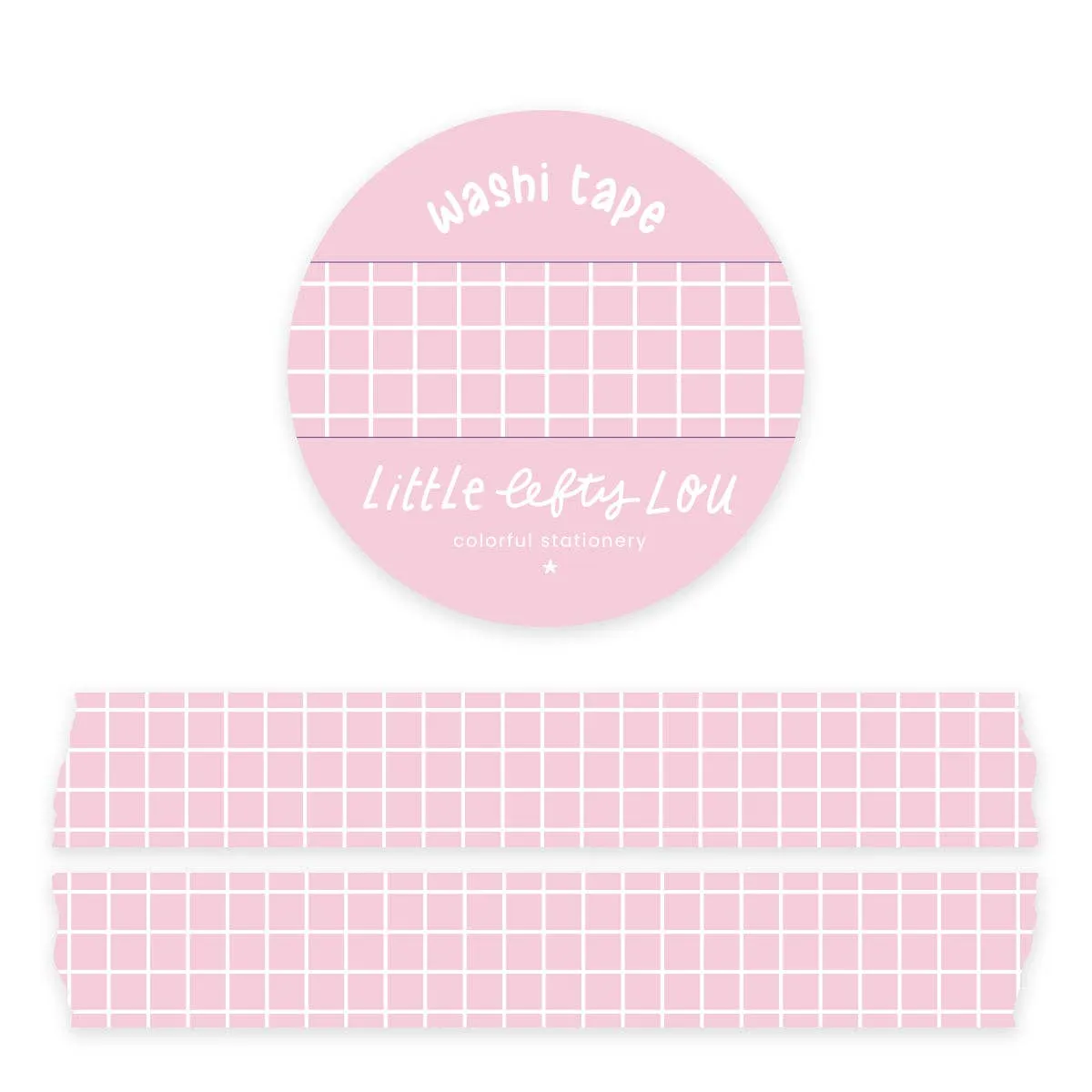 Pink Grid Washi Tape by Little Lefty Lou