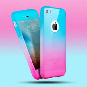 Roybens 360 Degree Slim Gradient Hard PC Full Protection Case For iPhone 5 5S SE