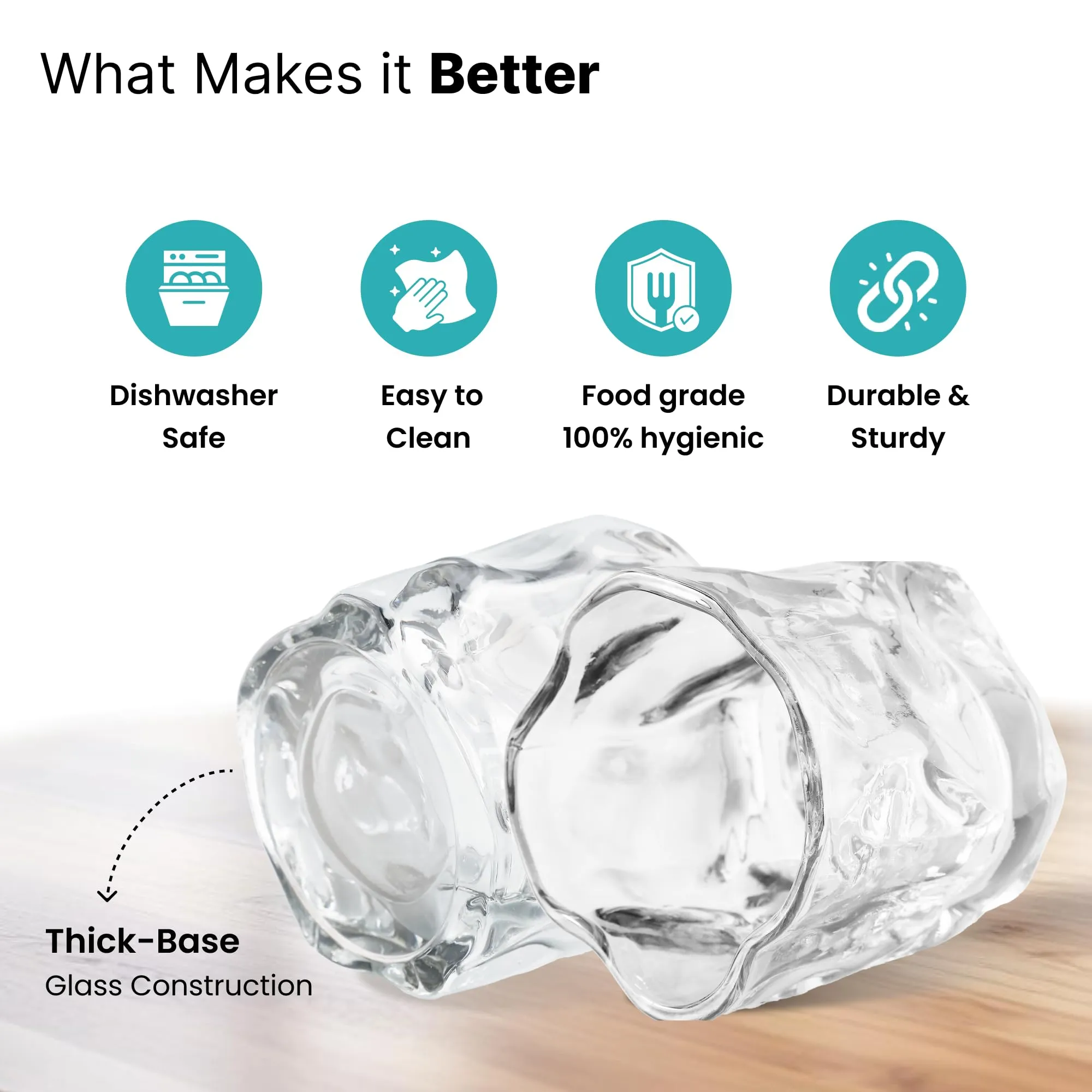 The Better Home Zest Juice Glasses Set of 2 (230ml Each) | Water Glasses | Cold Drink Glass | Lead Free Drinking Glasses | Kitchen Gift Items | Assorted Set | Kaanch Ke Glass | Housewarming Gifts