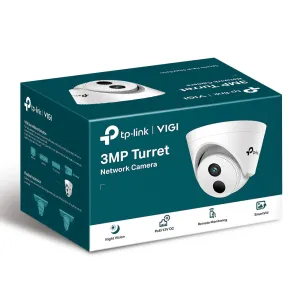 TP-Link VIGI 3MP C400HP-2.8 Turret Network Camera, 2.8mm Lens, Smart Detection, Smart IR, WDR, 3D NDR, Night Vision, H.265 , PoE/12V DC 2YWT