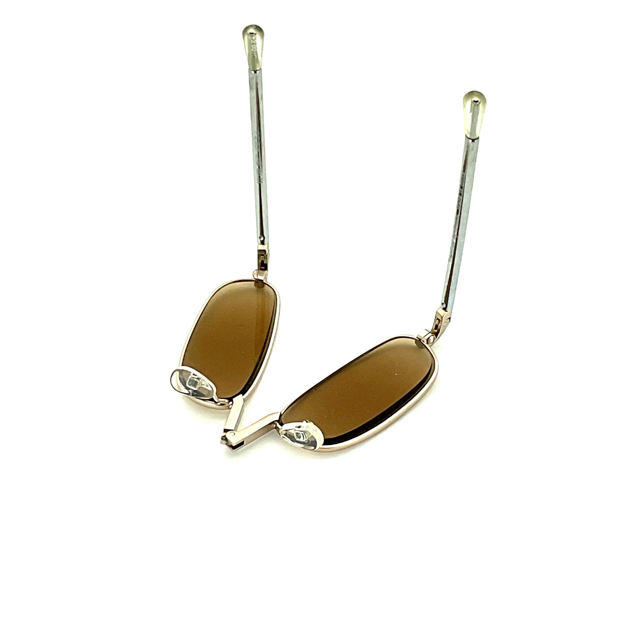 Trendies Pocket Eyes By Cinzia Oval Shape Folding Reading Sunglasses with Clamshell Metal Case