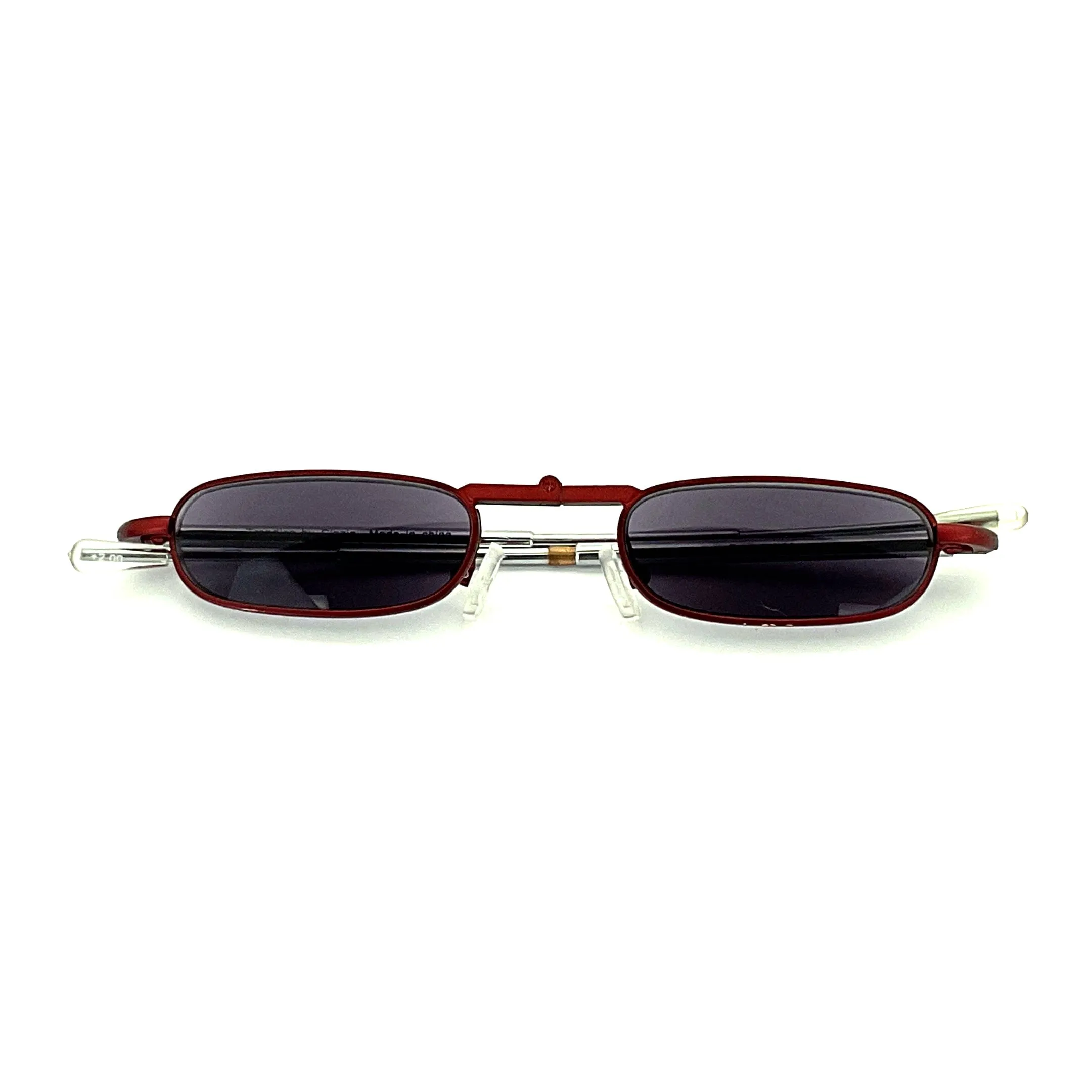 Trendies Pocket Eyes By Cinzia Oval Shape Folding Reading Sunglasses with Clamshell Metal Case